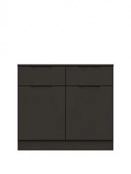 image of Bilbao Ready Assembled Compact High Gloss Sideboard - Graphite