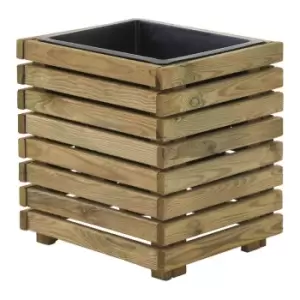 image of Cerland Horizon Outdoor Square Wooden Planter Tall 40cm