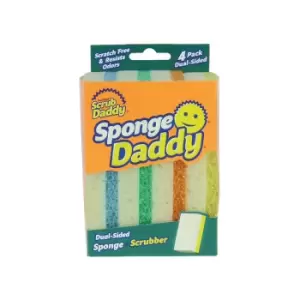 image of Sponge Daddy Dual sided sponge & scrubber x 4 SDSD - Scrub Daddy