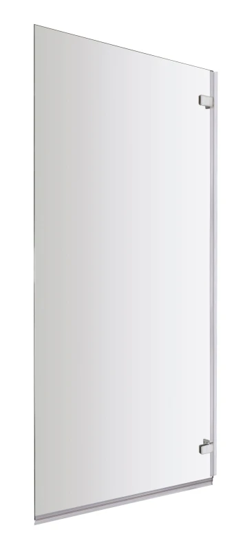 Image of Balterley Chrome 5mm Toughened Safety Glass Hinged Shower Bath Screen Silver