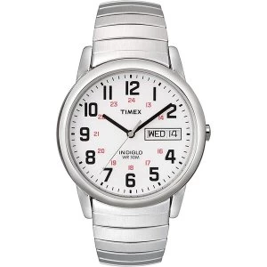 image of Timex T20461 Mens Easy Reader Watch with Stainless Steel Strap