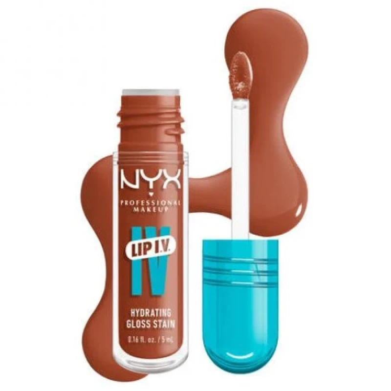 Image of NYX Professional Makeup Lip IV Hydrating Gloss Stain (Various Shades) - Caramel Drip