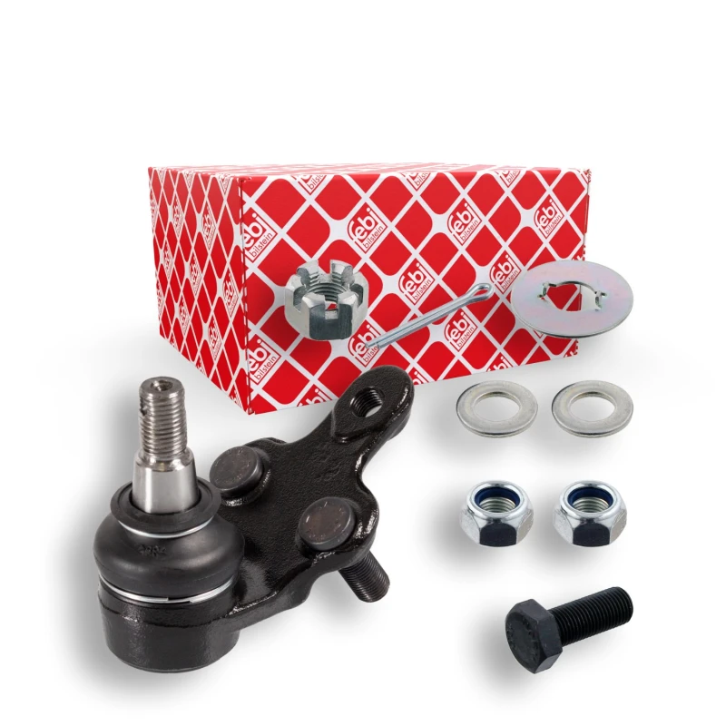 Image of FEBI BILSTEIN 23589 Ball joint OE Turbo NEW, Front Axle Right, with fastening/mounting material Support-/Steering Link (2462)