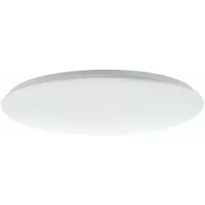 image of Loops - Flush Ceiling Light Colour White Shade White Plastic Bulb LED 60W Included