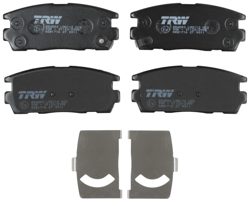 Image of TRW GDB1716 Brake pad set with acoustic wear warning Brake Pad Set,disc brake (402)