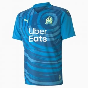 PUMA Olympique De Marseille Third Replica Mens Jersey, Azure/Vallarta Blue, size 2X Large, Clothing