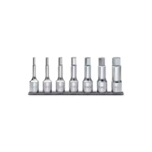 Image of Beta Tools 920ME/SB7 7pc 1/2" Square Drive Hex Bit Socket Driver Rail Set