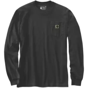 Image of Carhartt Mens Pocket Camo C Graphic Long Sleeve T Shirt M - Chest 38-40' (97-102cm)
