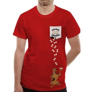 Image of Scooby Doo - Scooby Pocket Mens Small T-Shirt - Red