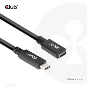 image of CLUB3D USB Gen1 Type-C Extension Cable 5Gbps 60W(20V/3A) 4K60Hz...