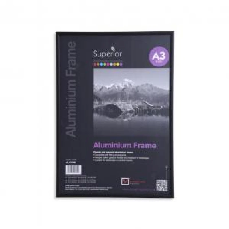 Image of SECO Seco A3 Brushed Aluminium Frame Black - ALA3-BK ALA3-BK