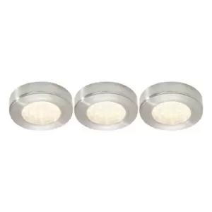 image of NxtGen Georgia Surface LED Under Cabinet Light 1.8W (3 Pack) Cool White 65° Brushed Nickel