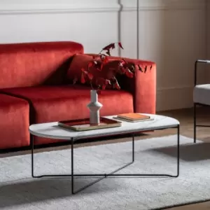 Image of Ouray Coffee Table, White Marble Effect White