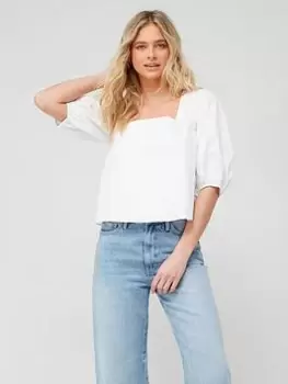 Image of Tommy Hilfiger Cotton Blouse - White, Size 42, Women