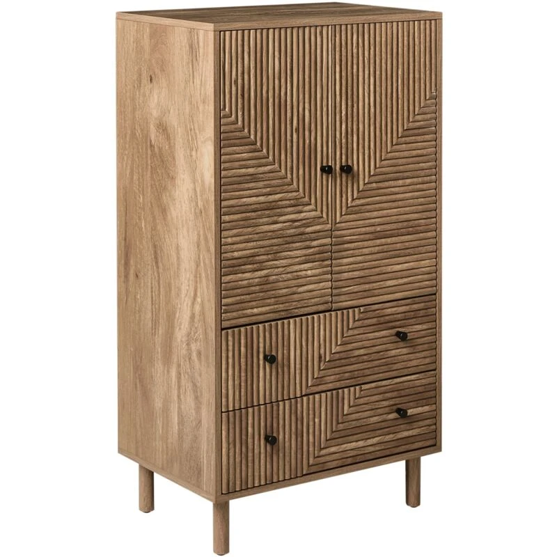 Image of Beliani Mediterranean Cabinet Ronge Light Brown