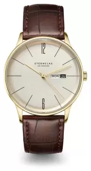 image of STERNGLAS S01-BE14-HE01 Berlin Quartz Sepia Gold (38mm) Watch