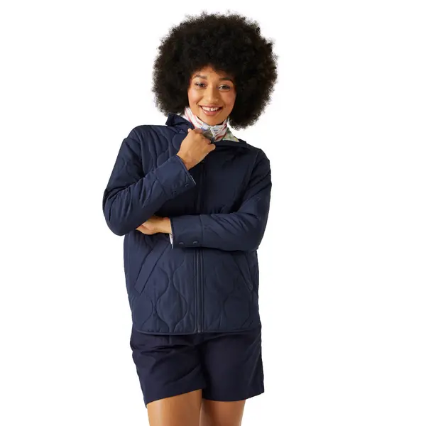 Image of Regatta Womens Courcelle Full Zip Quilted Coat 12 - Bust 36' (92cm) NAVY RWN284-540-12