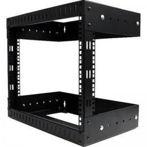 image of Startech 8U Open Frame Wall Mount Equipment Rack - Adjustable Depth