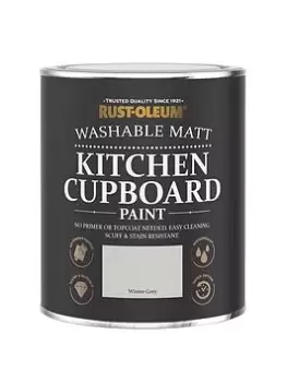 image of Rust-Oleum Kitchen Cupboard Paint Winter Grey 750Ml