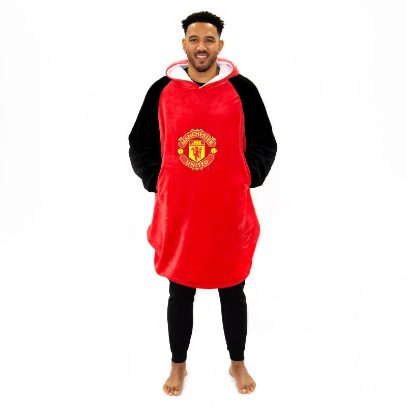 Image of Manchester United FC Man United FC Hooded Wearable Fleece Blankets Medium Multi 88416499130