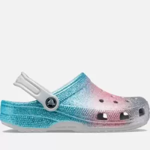 image of Crocs Unisex Kids Classic Glittered Rubber Clogs - UK 1 Kids