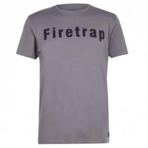 image of Firetrap Large Logo T Shirt Mens - Anthracite