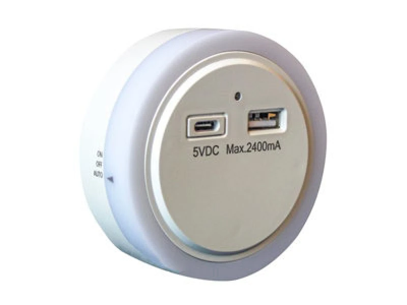 Image of UNI-COM FS-GY21C Night Light and usb Charger UNC68464 - Uni-com FS-GY21C