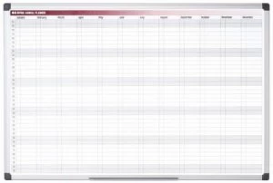 image of Bi-Office Magnetic 52-Week Annual Planner 90x60cm