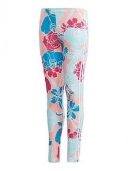 Image of adidas Originals Childrens Leggings - Multi, Size 8-9 Years, Women