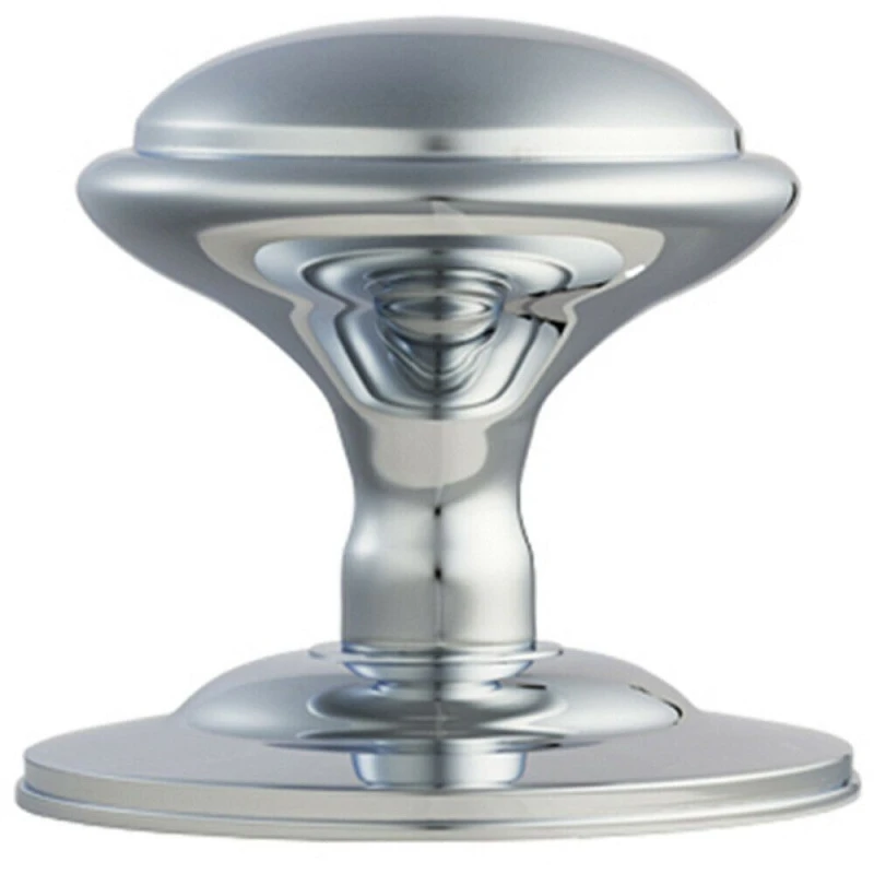 Image of Loops Round Victorian Centre Door Knob Polished Chrome 85mm Rose Outdoor Handle Multi unisex