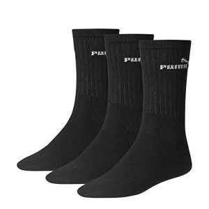 image of Puma Mens Sports Socks with Logo, Pack of 3, womens Mens, 7312, black, Size 13-15