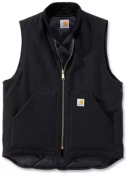 Image of Carhartt Duck Arctic Quilt Lined Vest, black, Size XL, black, Size XL