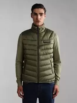 Image of Napapijri Aerons Gilet - Khaki, Size L, Men