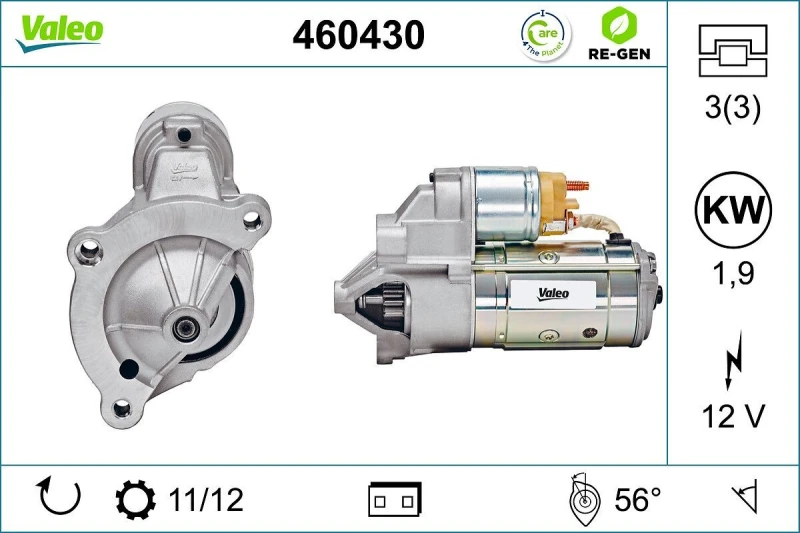Image of Starter motor VALEO 460430