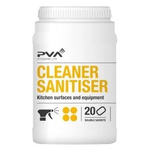 image of PVA Cleaner Sanitiser Kitchen Surface & Equipment Sachets Ref