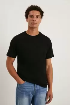 Image of Mens Slim Fit Black Short Sleeve Premium Tee