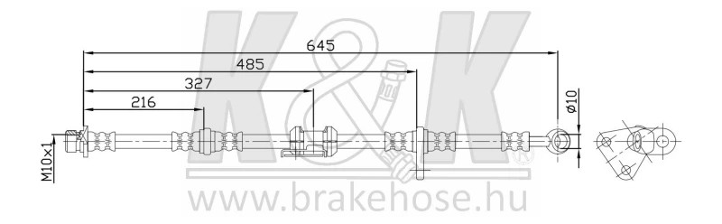 Image of K&K FT3501 Brake Hose Brake Hose (83)
