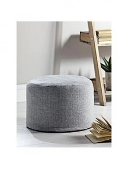 image of Cox & Cox Herringbone Wool Pouffe