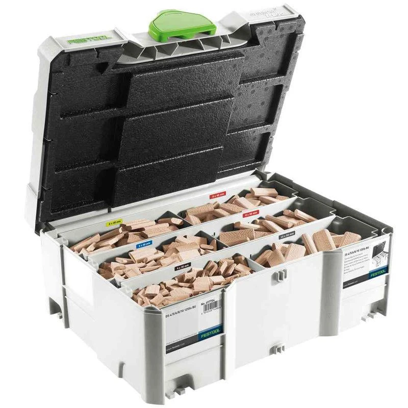 Image of FESTOOL Festool - 576794 Domino Sytainer Kit, ds 4/5/6/8/10 1255xBU Formerly 498899 - ds 4/5/6/8/10 576794