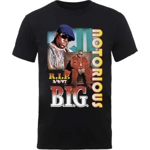 Image of Biggie Smalls - RIP Collage Mens Large T-Shirt - Black