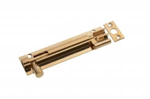 Image of Wickes Necked Barrel Bolt - Brass 102mm