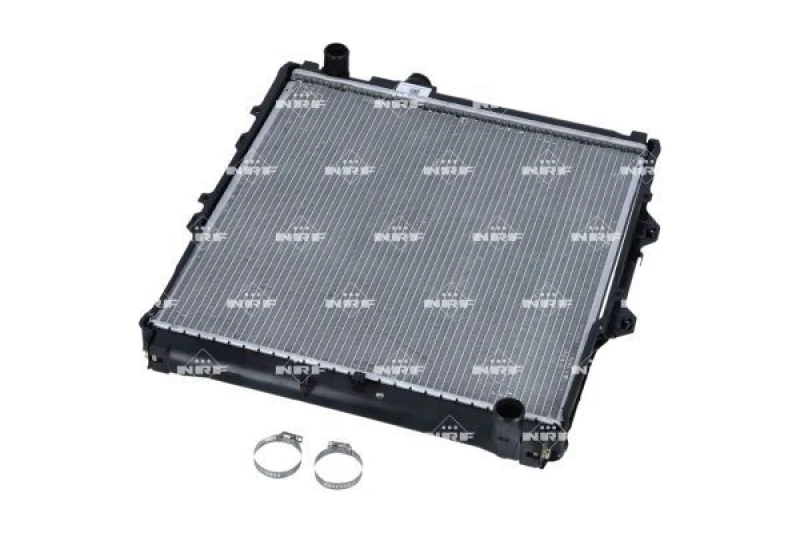 Image of NRF 56115 Engine radiator EASY FIT Brazed cooling fins, Aluminium, with mounting parts Aluminium Radiator,engine cooling (470)