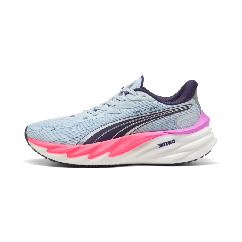 Image of Puma Velocity NITRO 4 Hyrox Gray Pink SS26 Womens Shoes, Size 41 - EUR