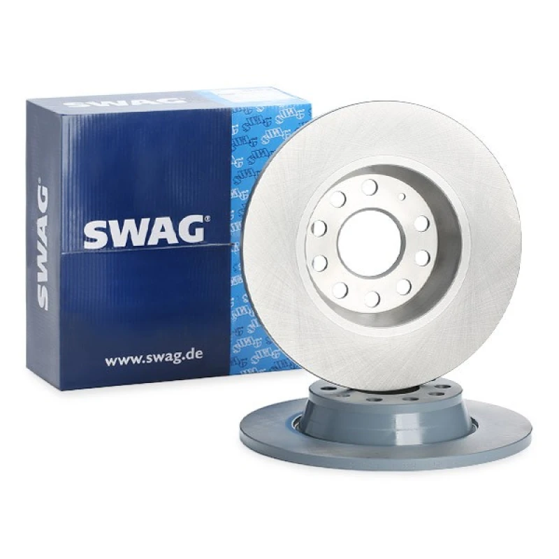 Image of SWAG 30 92 4382 Brake disc Rear Axle, solid, Coated Brake Disc (82)