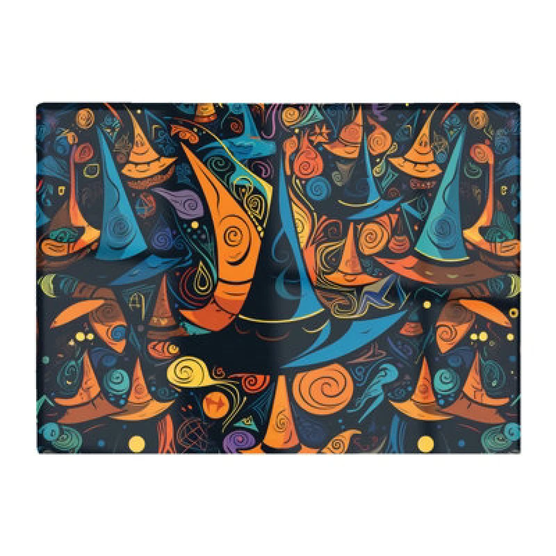 Image of Warren Reed Designer Imaginative Abstract Witches Hats Glass Chopping Board