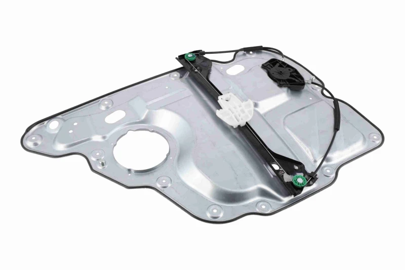 Image of VAICO V10-2238 Window regulator Original VAICO Quality, Right Rear, Operating Mode: Electric, without electric motor, with bolted-on plate Window Win