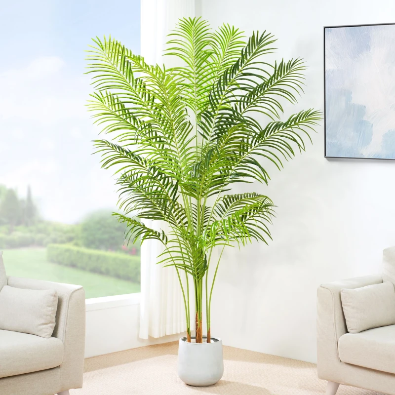 Image of MCC DIRECT Decorative Artificial Palm Tree with Plastic Planter and Artificial Moss 200cm AP1052