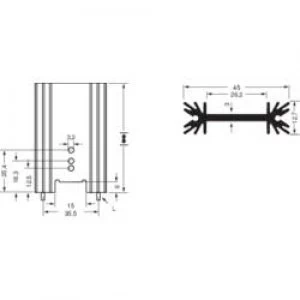 Image of Fin heat sink 7 CW L x W x H 45 x 38.1 x 12.7mm TO 220 TO 218 TO 3P