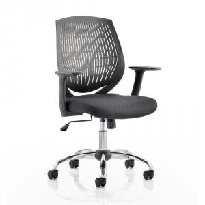Image of Trexus Dura Task Operator Chair With Arms Black Ref OP000014