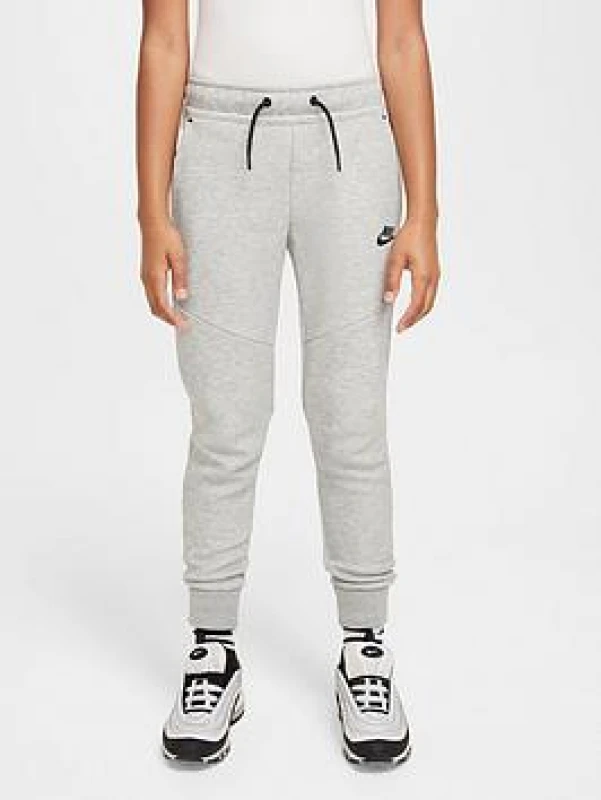 Image of Nike Sportswear Tech Fleece Big Kids Pants - Grey Male 13 - 14 Years